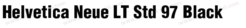 Helvetica Neue LT Std 97 Black Cond字体转换